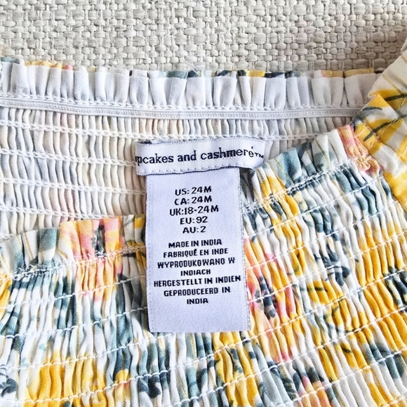 Cupcakes and Cashmere floral matching set dress and hat Easter outfit 24m baby - Picture 3 of 4